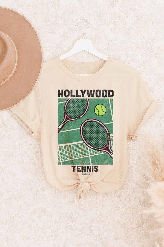 Hollywood Tennis Club Graphic Tee  *PLUS* - Mint Leafe Boutique 