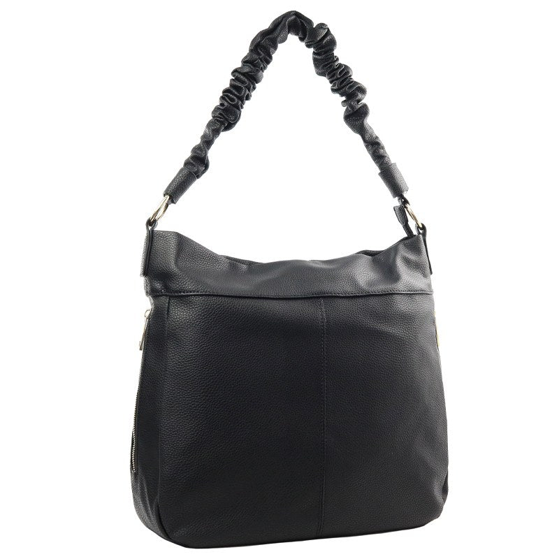 Black Hobo Faux Leather Bag