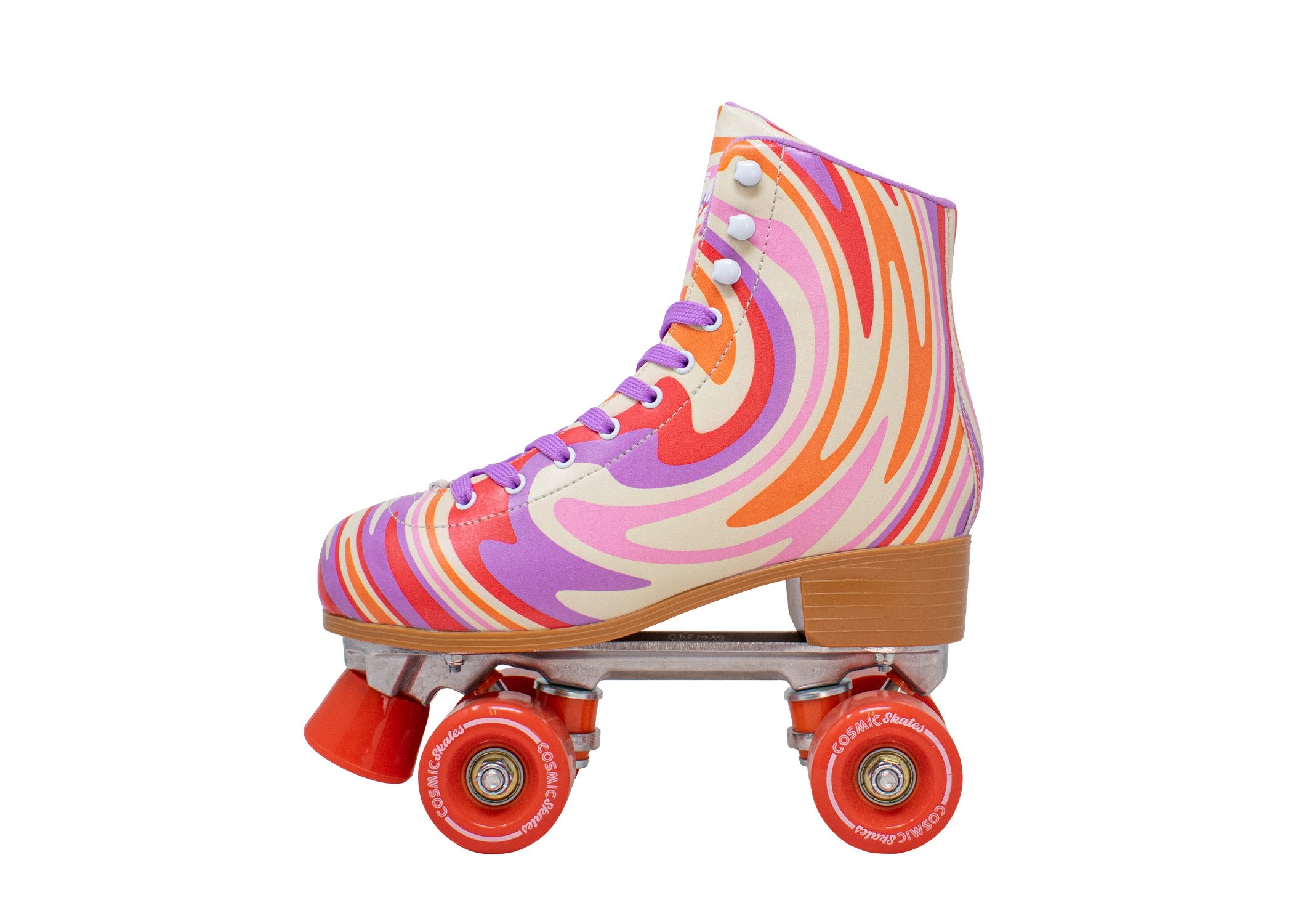 Women's Retro Swirl Print Roller Skates