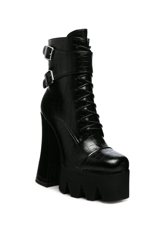 Black and White Combat Women Boots - Mint Leafe Boutique 