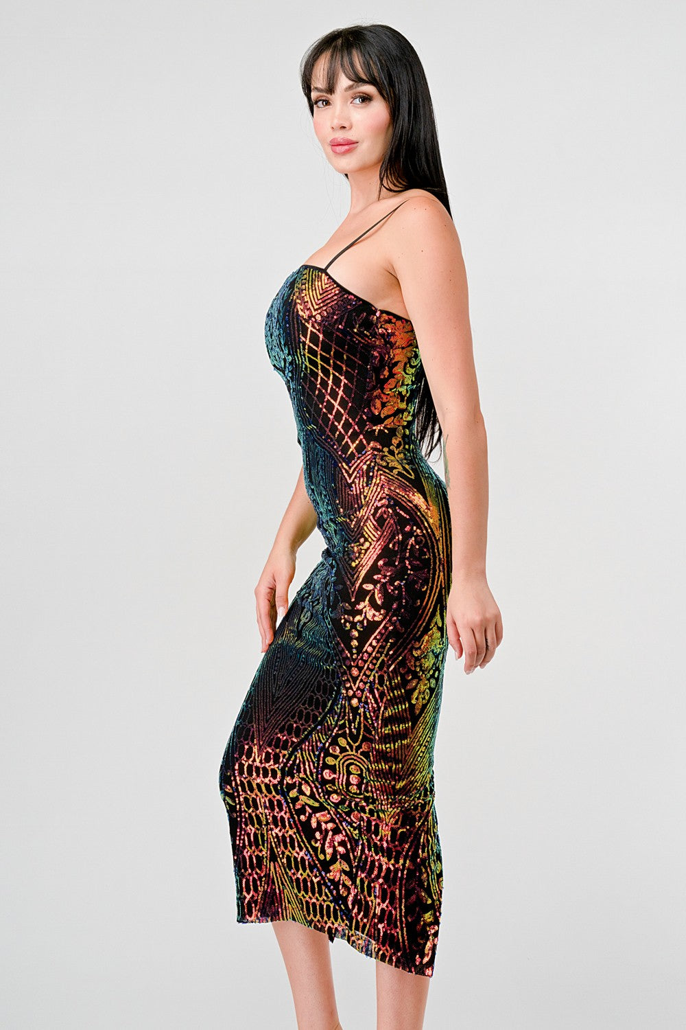 "Hotel Lobby's" Multi Color Sequins Dress