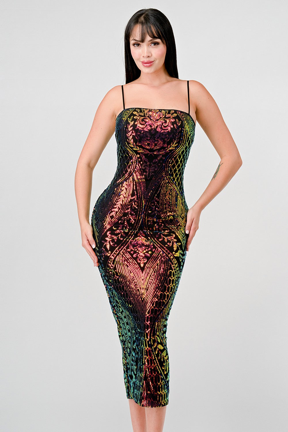 "Hotel Lobby's" Multi Color Sequins Dress