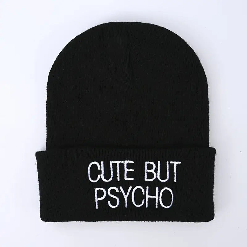 "Cute But Psycho!" Graphic Skull Cap