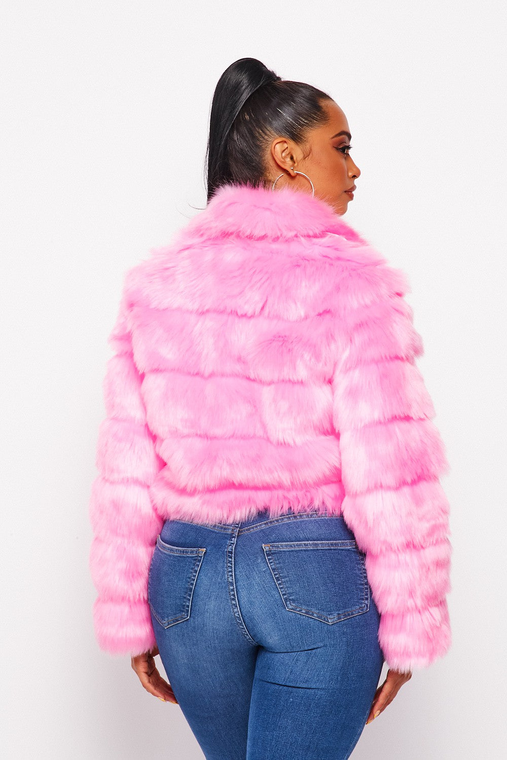My Best Pink Faux Fur Coat