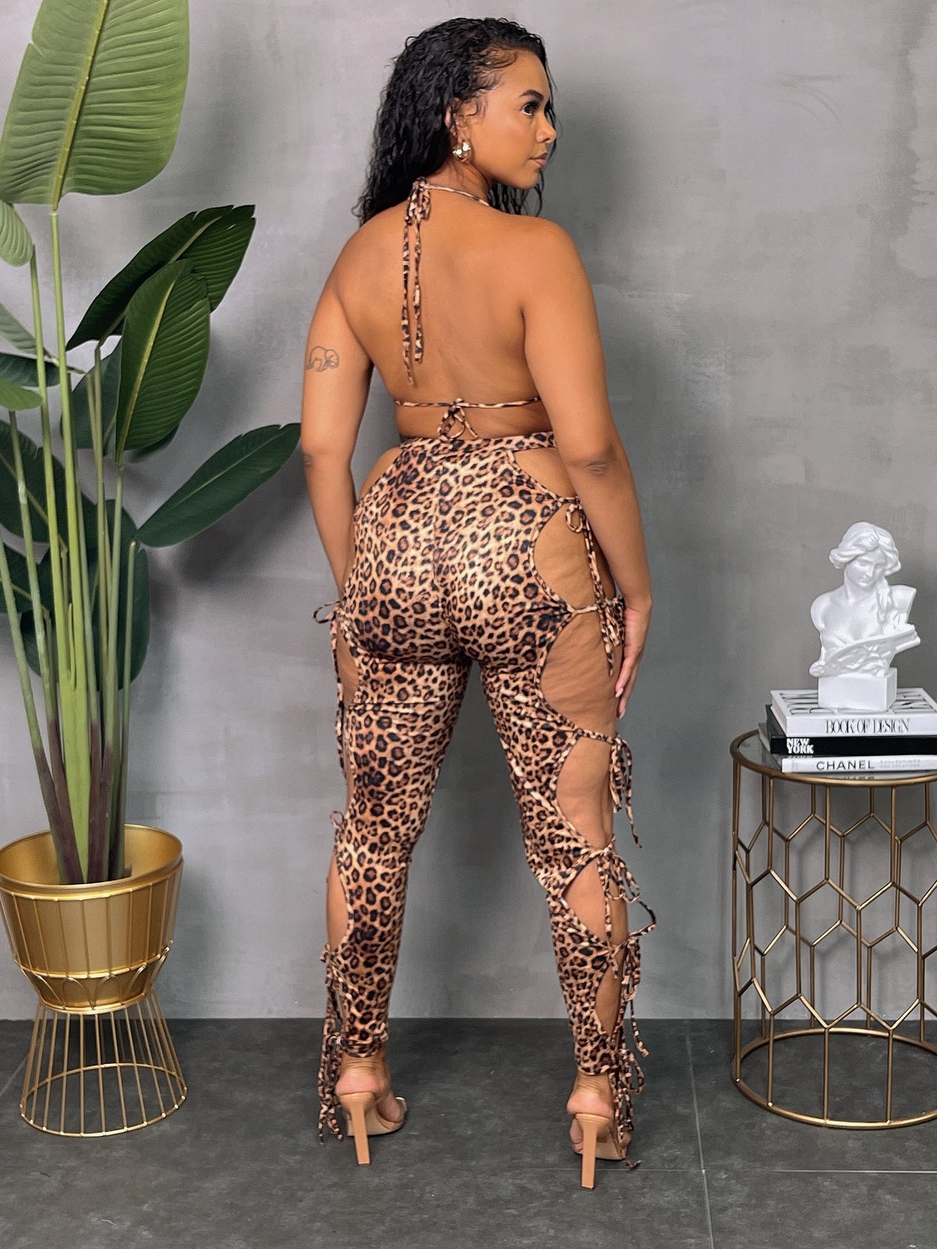 Leopard Bikini Top & Pants Set - Mint Leafe Boutique 