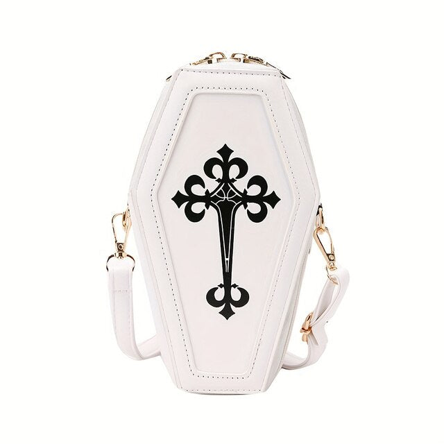 Gothic Coffin Crossbody Handbag