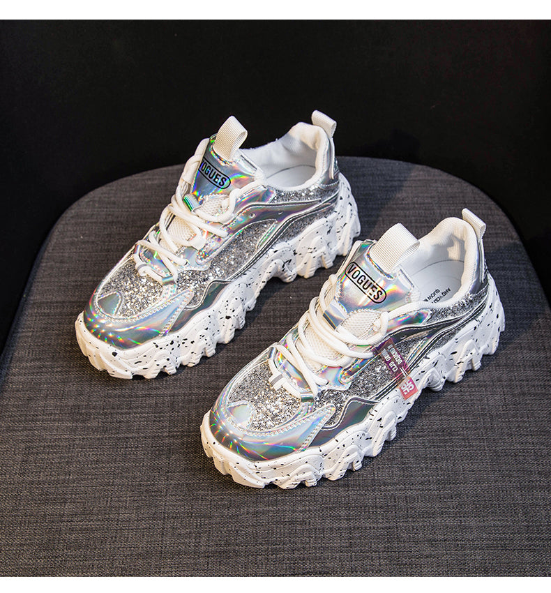 "Big ish" Chunky Silver Sequins Sneaker