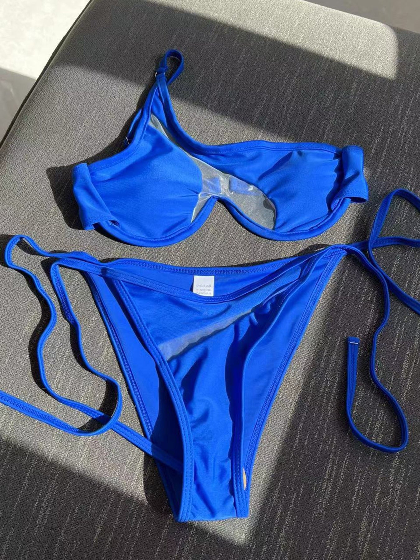 Mimi's Sexy Mesh Patchwork Bikini Set