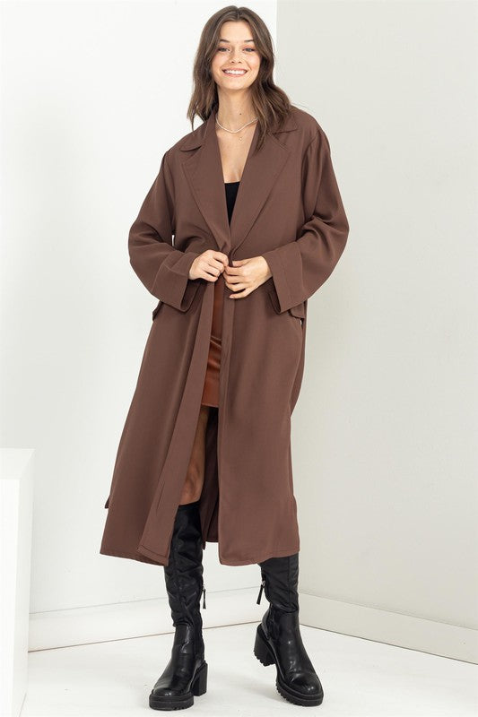 Keep me close Belted Womens Trench Coat