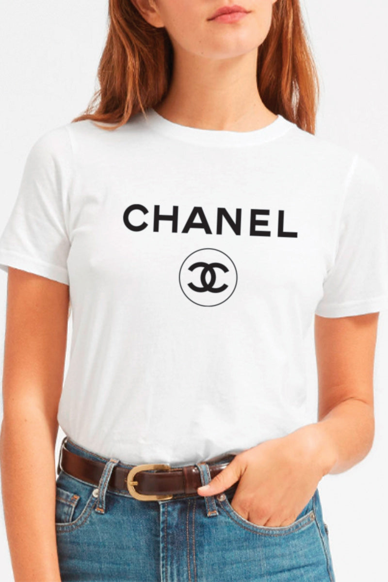 Chanel White Short Sleeve Top - Mint Leafe Boutique 