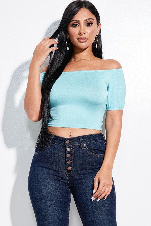 "Casually Me"  Mint Crop Top - Mint Leafe Boutique 