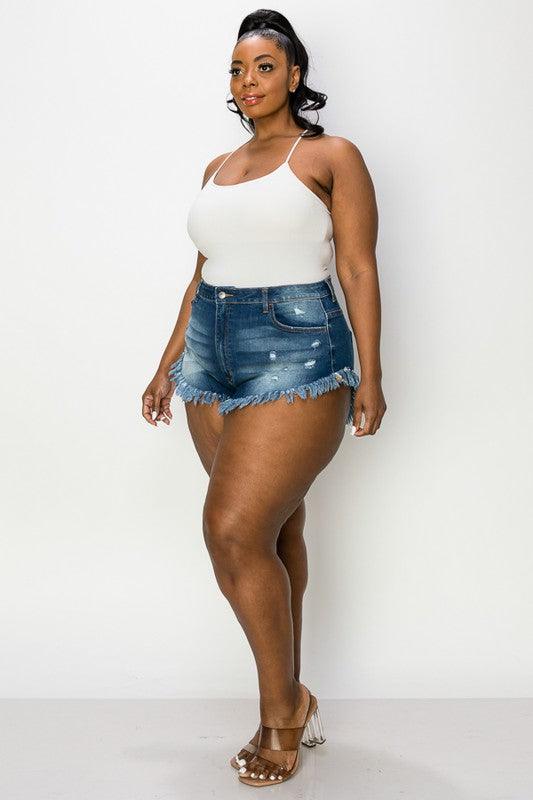 "Them Booty Shorts" Curvy - Mint Leafe Boutique 