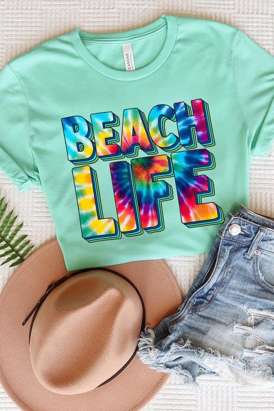 Beach Life Graphic Tee - Mint Leafe Boutique 