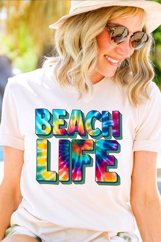 Beach life graphic t shirt 