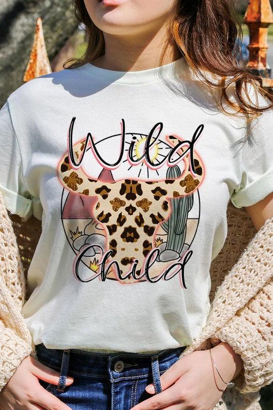 Wild Child Bull Head Graphic Tee - Mint Leafe Boutique 