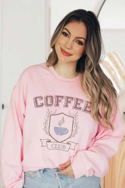 Coffee Club Graphic Sweatshirt *PLUS* - Mint Leafe Boutique 