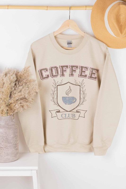 Coffee Club Graphic Sweatshirt *PLUS* - Mint Leafe Boutique 
