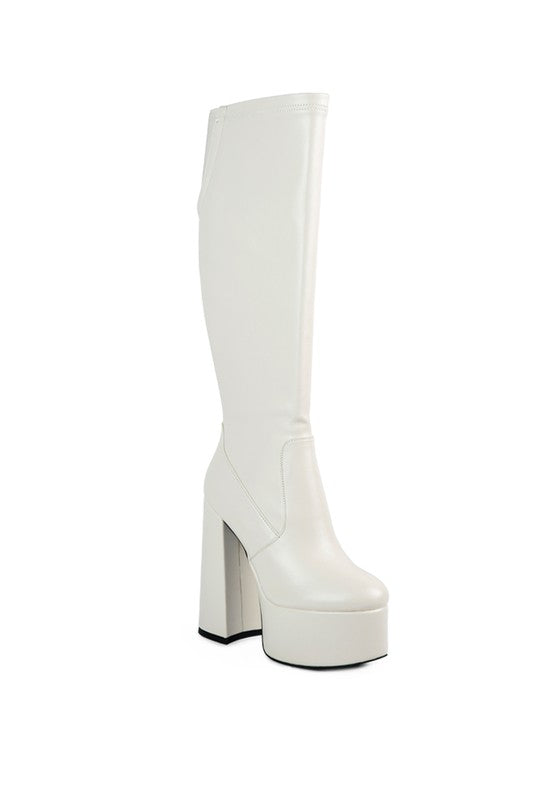 White platform boots - Mint Leafe Boutique