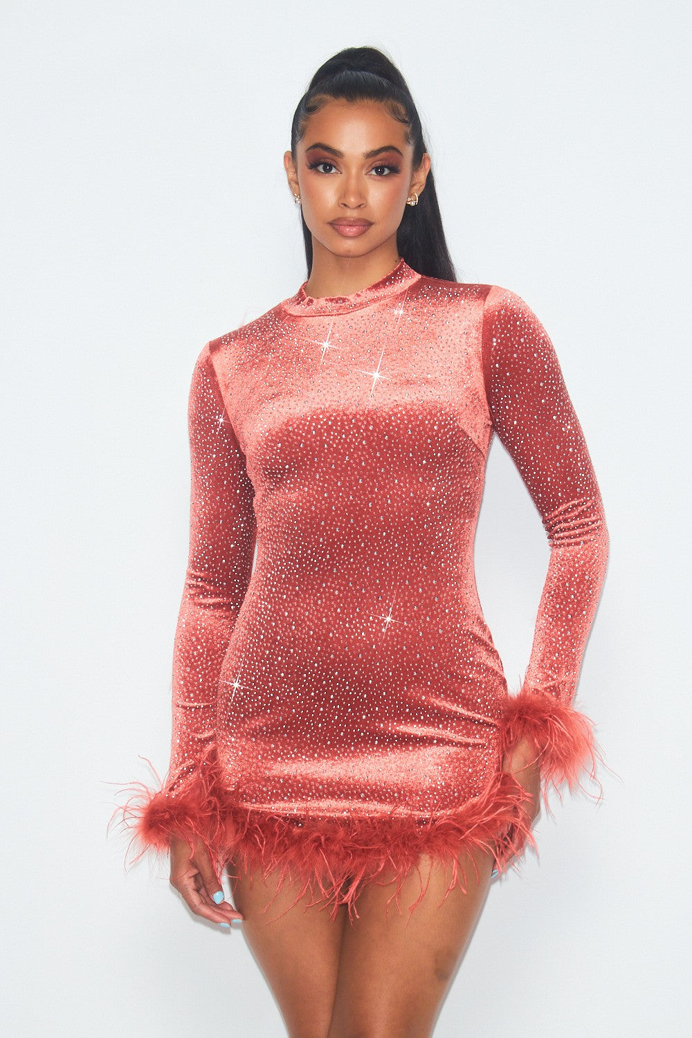 Finest on the Block Feather Dress