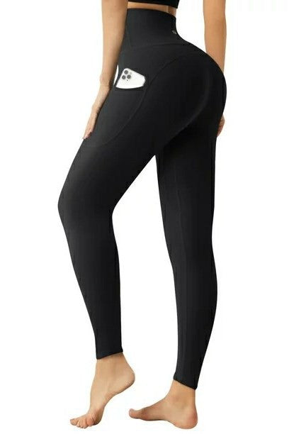 Black Yoga Pants Leggings with Pockets
