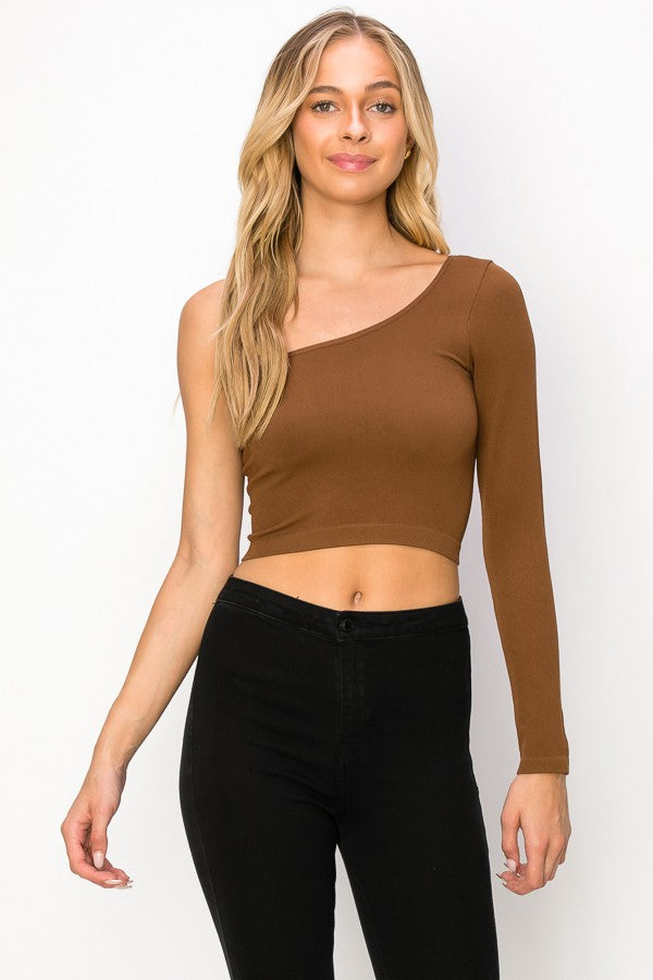 Seamless One Shoulder Top