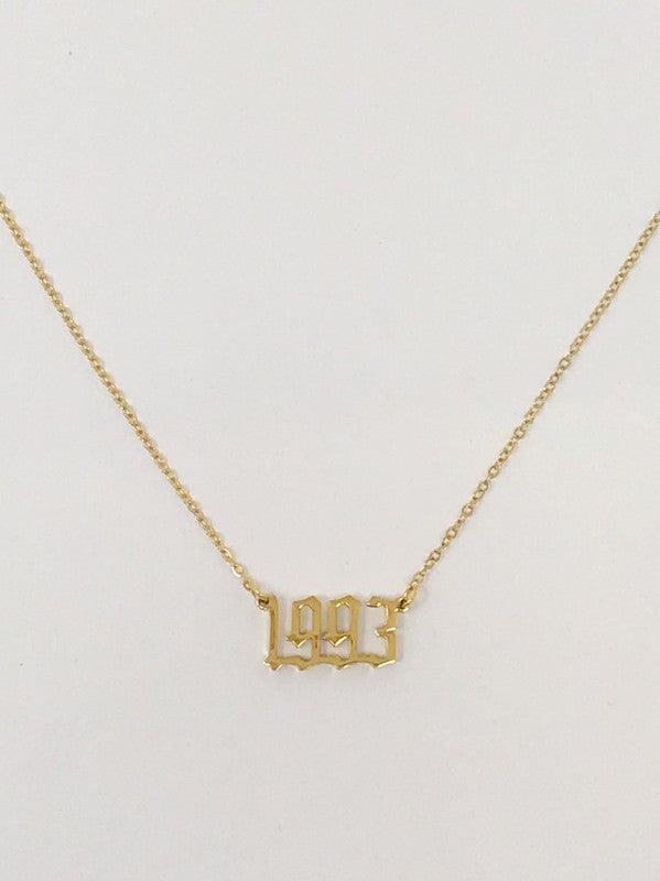 Birth Year Necklace - Mint Leafe Boutique 