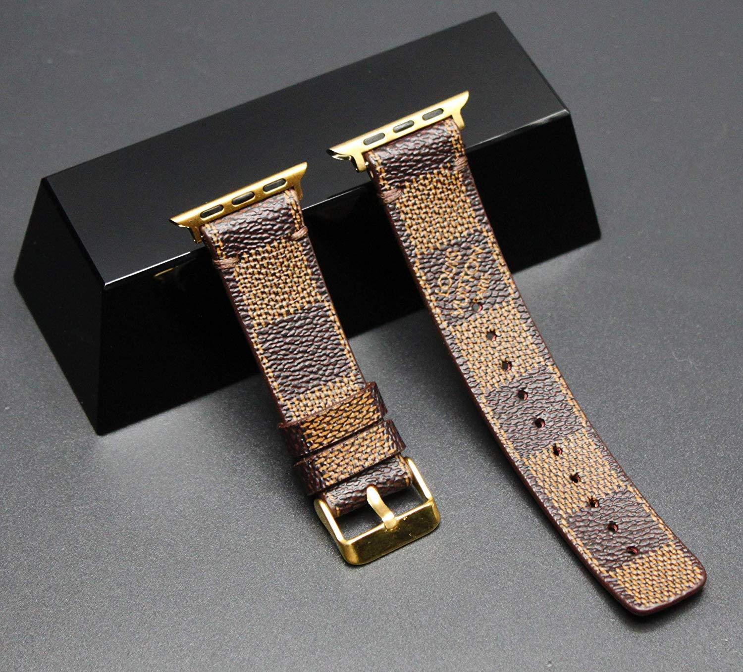 LV, apple watch band, Damier Azur, Apple watch straps, Lv Apple watch band,  Series 1, 2, 3 and 4, lo