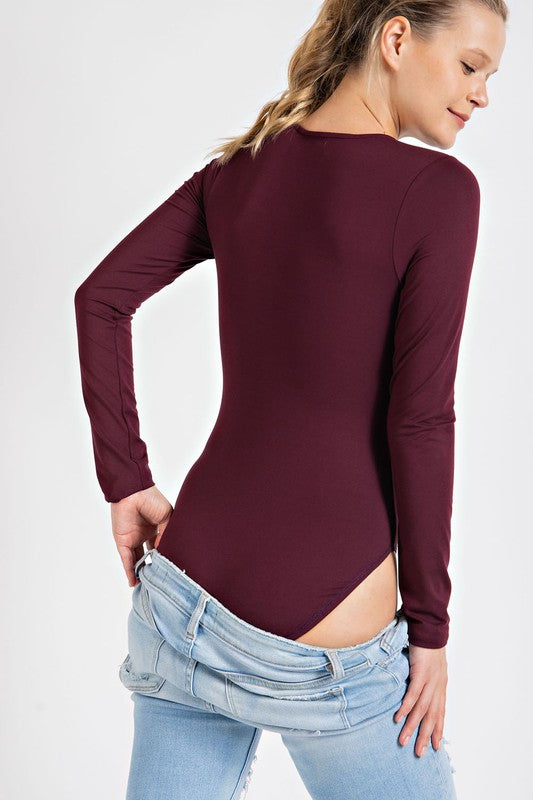 BUTTER ROUND NECK LONG SLEEVES BODYSUIT