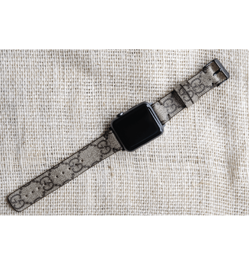 Authentic Apple Watch Strap ; Black Monogram