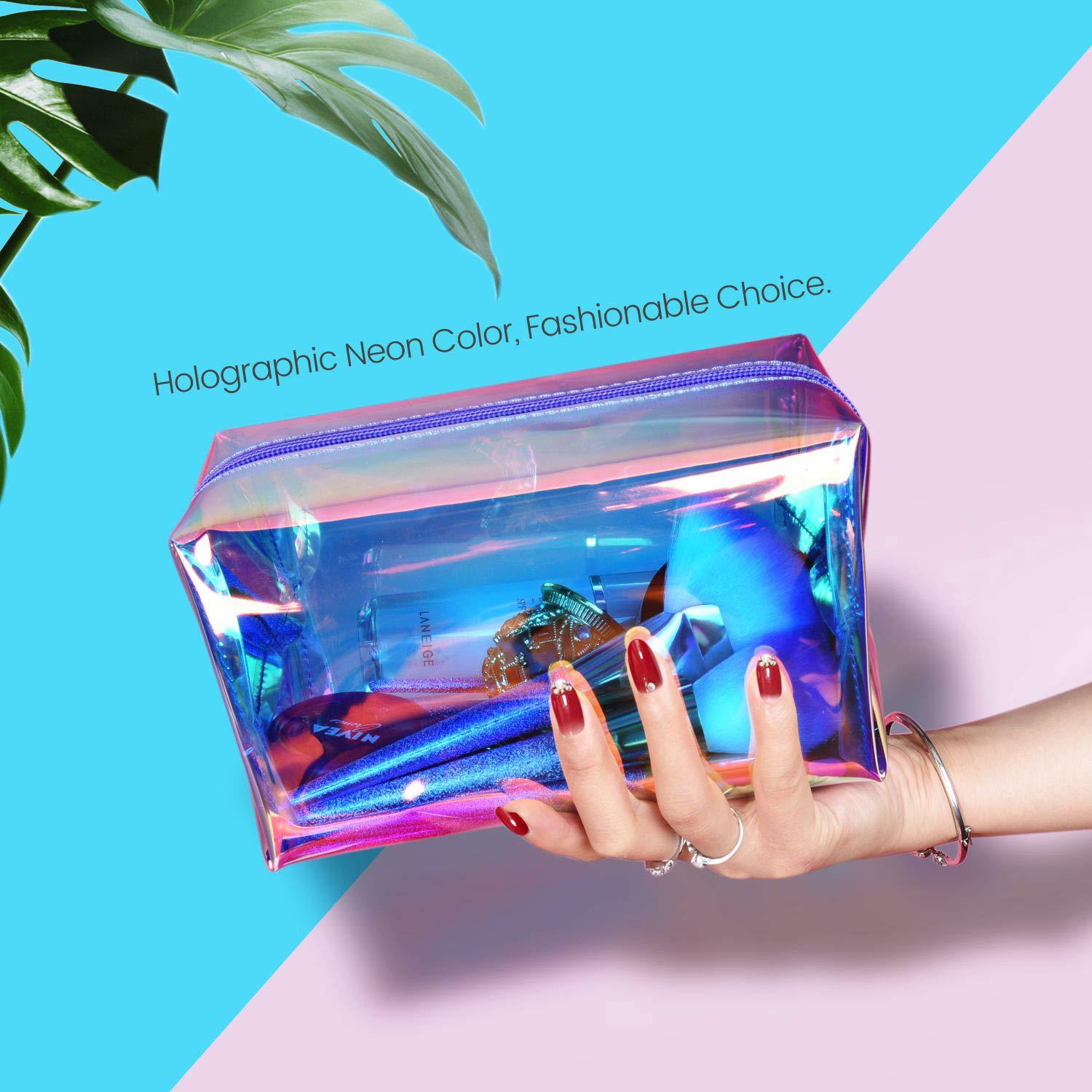 Hologram Travel Cosmetic Bag - Mint Leafe Boutique 