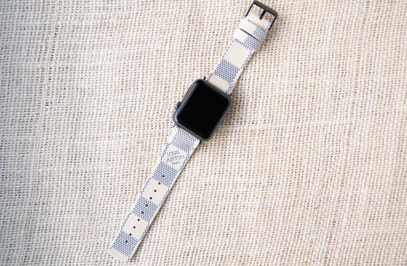 Apple Watch Band Classic LV Monogram Damier Azur - Mint Leafe Boutique 
