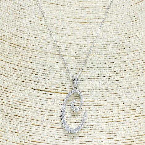 Luxury Cursive Letter Necklace - Mint Leafe Boutique 