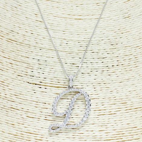 Luxury Cursive Letter Necklace - Mint Leafe Boutique 