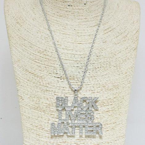 Black Lives Matter Bling Necklace - Mint Leafe Boutique 