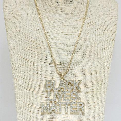 Black Lives Matter Bling Necklace - Mint Leafe Boutique 