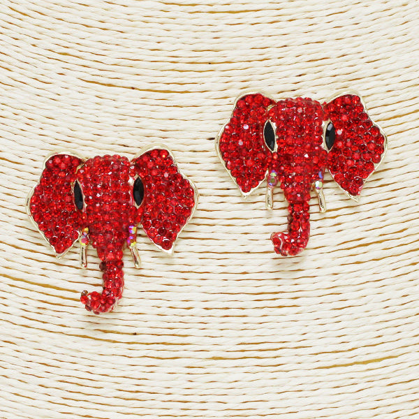Elephant Rhinestone Earrings