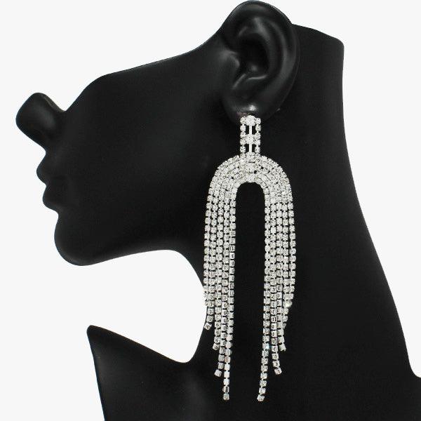Angel Crystal Rhinestone Earrings - Mint Leafe Boutique 