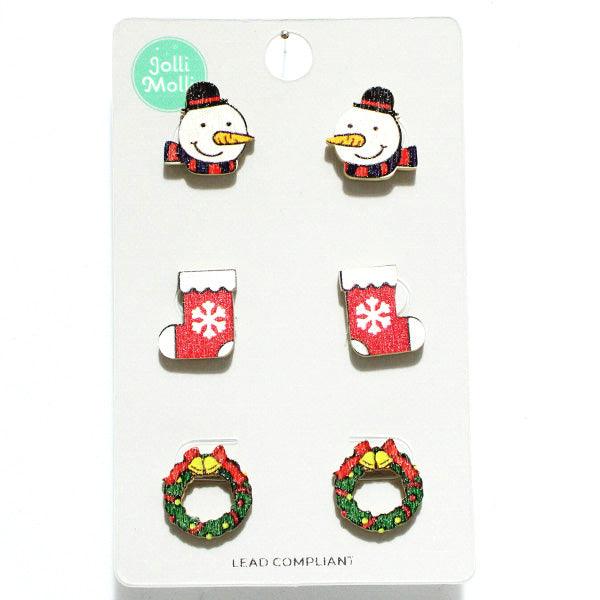 Christmas Theme Stud Earring - Mint Leafe Boutique 