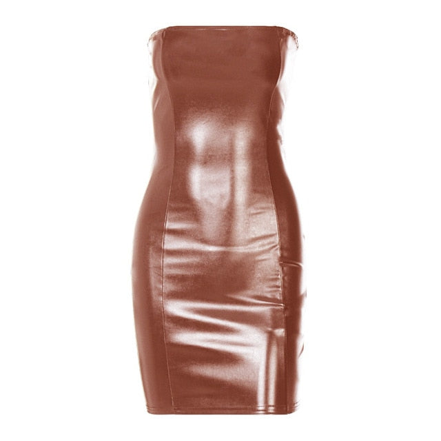 "Affection" Leather Mini Dress