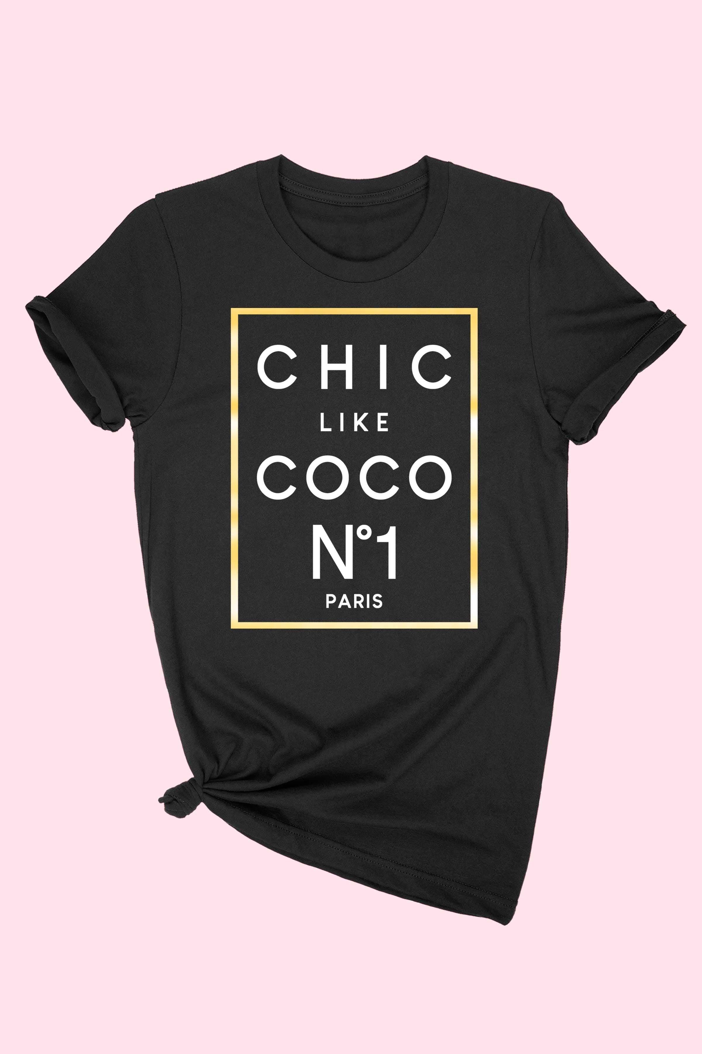 "Chic like Coco N1" Graphic Tee - Mint Leafe Boutique 