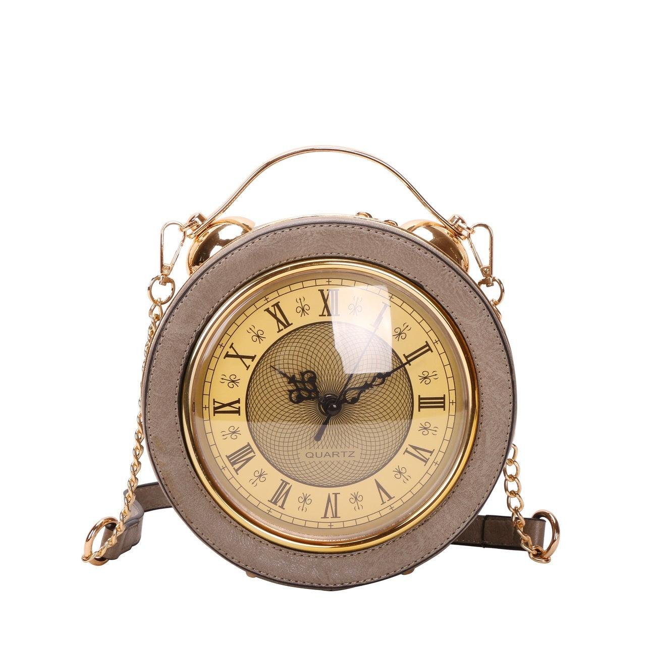 Vintage Tote Clock Hanbag - Mint Leafe Boutique 