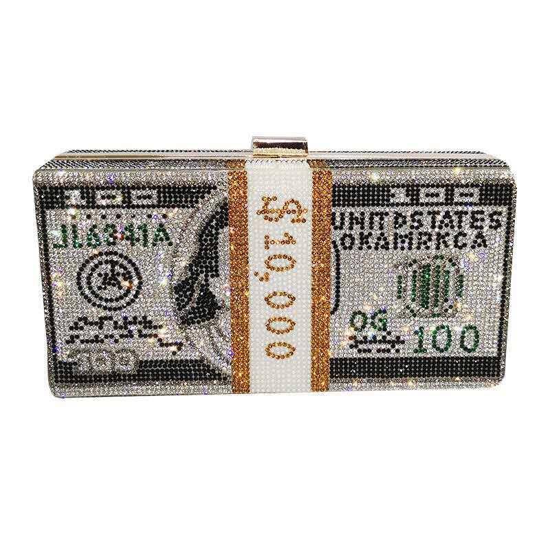 "MONEY BOSS" Rhinestone Money Purse - Mint Leafe Boutique 