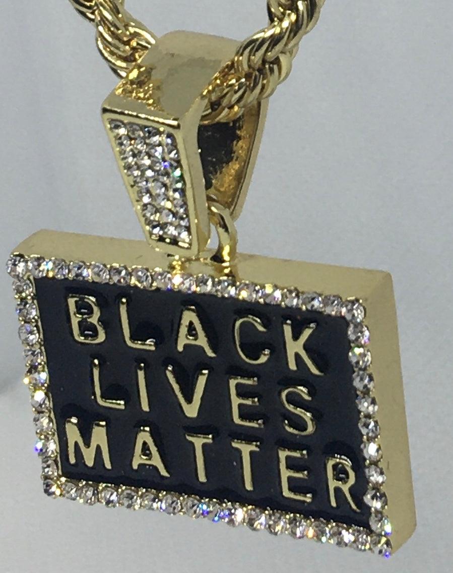 "The Black Lives Matter" Bling Necklace - Mint Leafe Boutique 