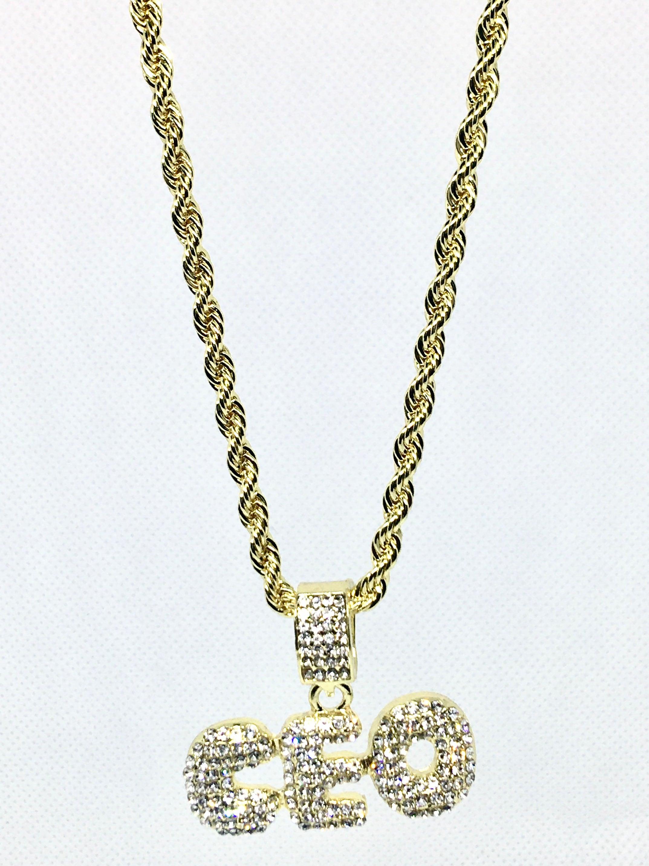 "The CEO"Bling Necklace - Mint Leafe Boutique 