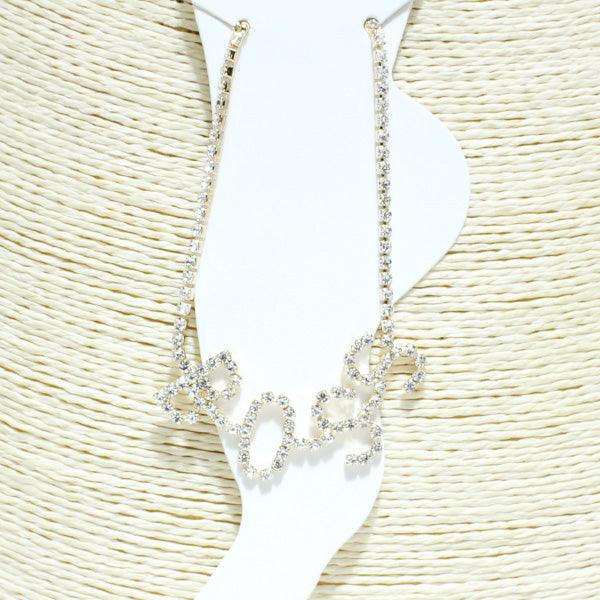 "BOSS" Rhinestone Anklet - Mint Leafe Boutique 