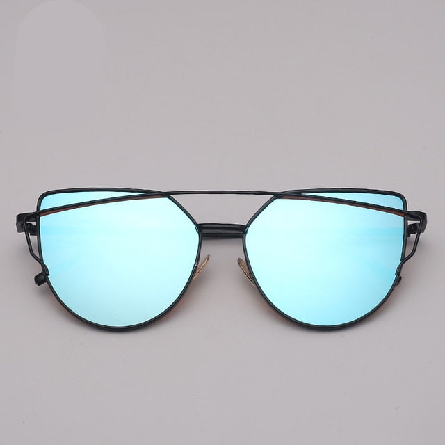 Cat Eye Retro Reflective Sunglasses