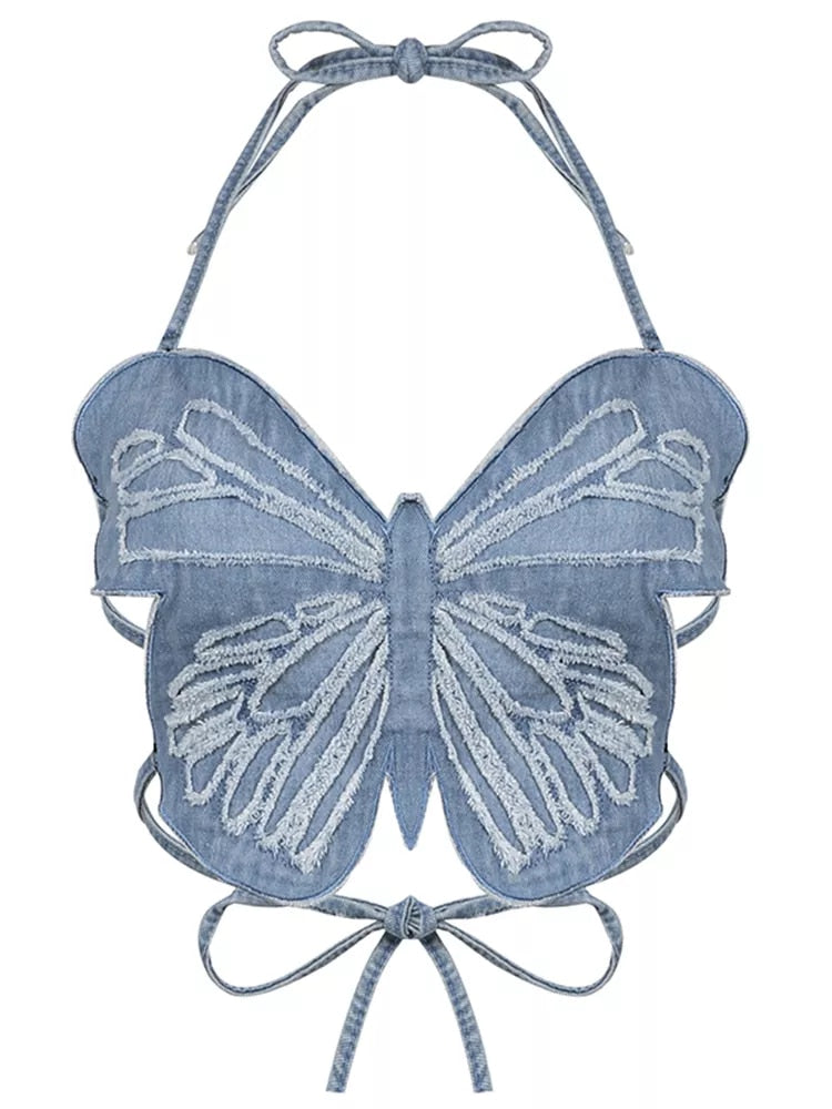 Butterfly Corset Tie Up Top