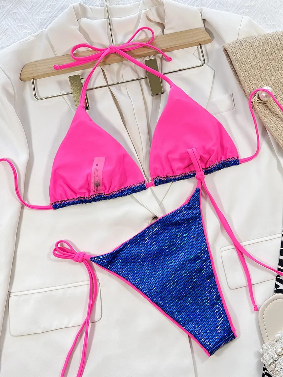 "Mega Star" Sequin Bikini Set