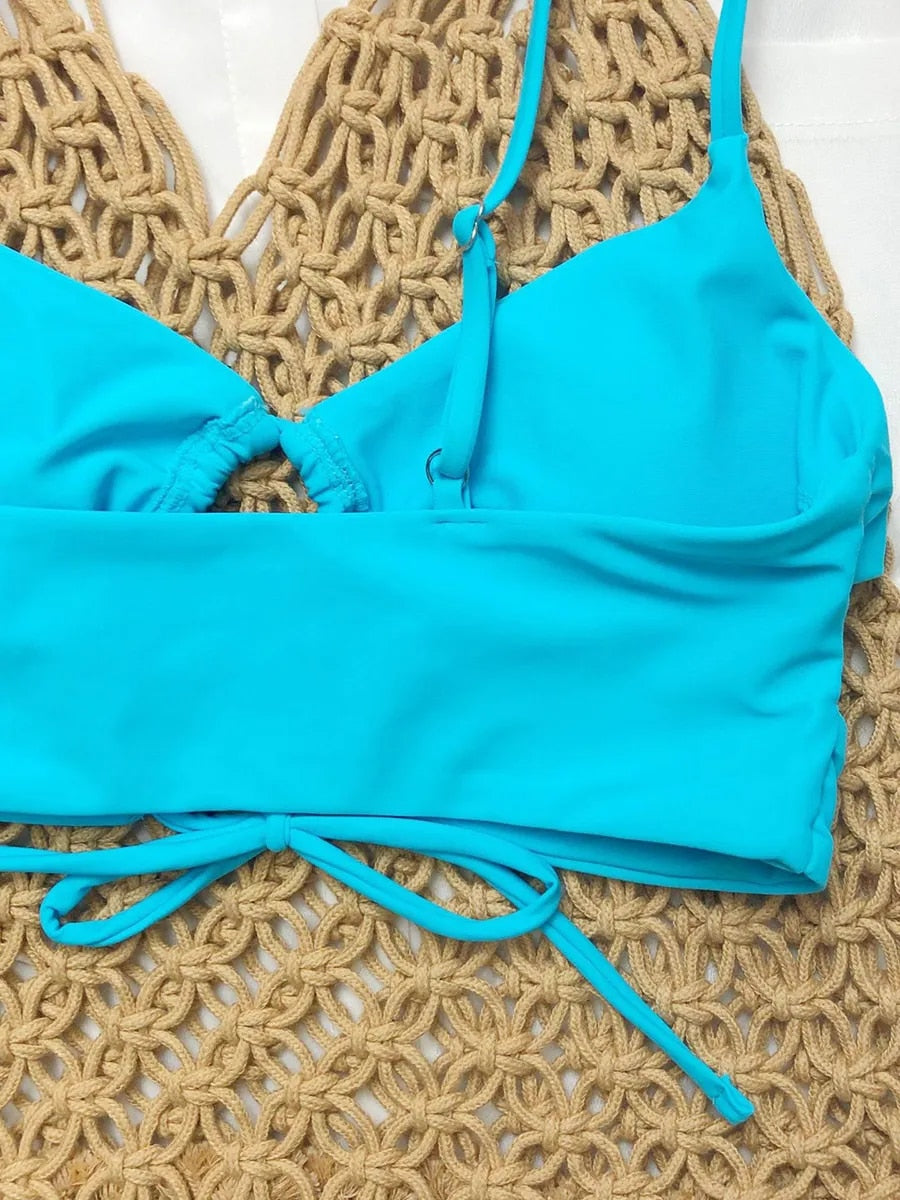 "Tasty" Blue Micro Bikini Set