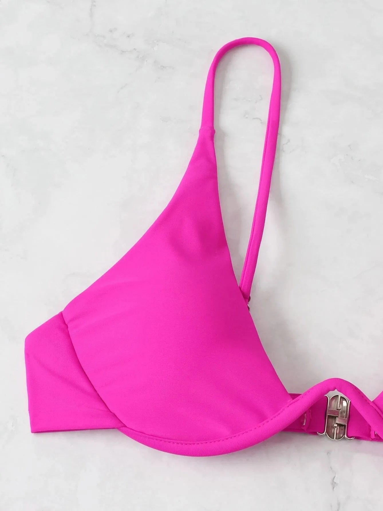 Hot Pink V-bar Underwire Bikini Set